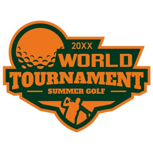 World Tournament Simmer Golf logo template Thumbnail