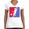 Women's Fine Jersey V-Neck Tee Thumbnail