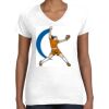 Women's Fine Jersey V-Neck Tee Thumbnail