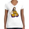 Women's Fine Jersey V-Neck Tee Thumbnail