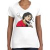 Women's Fine Jersey V-Neck Tee Thumbnail