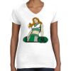 Women's Fine Jersey V-Neck Tee Thumbnail