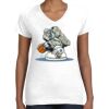 Women's Fine Jersey V-Neck Tee Thumbnail
