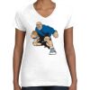 Women's Fine Jersey V-Neck Tee Thumbnail