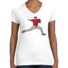 Women's Fine Jersey V-Neck Tee Thumbnail