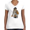 Women's Fine Jersey V-Neck Tee Thumbnail