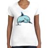 Women's Fine Jersey V-Neck Tee Thumbnail