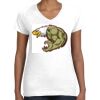 Women's Fine Jersey V-Neck Tee Thumbnail