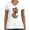 Women's Fine Jersey V-Neck Tee Thumbnail
