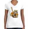 Women's Fine Jersey V-Neck Tee Thumbnail