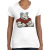 Women's Fine Jersey V-Neck Tee Thumbnail