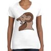 Women's Fine Jersey V-Neck Tee Thumbnail