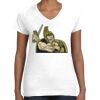 Women's Fine Jersey V-Neck Tee Thumbnail