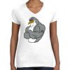 Women's Fine Jersey V-Neck Tee Thumbnail
