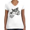 Women's Fine Jersey V-Neck Tee Thumbnail