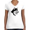 Women's Fine Jersey V-Neck Tee Thumbnail