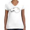 Women's Fine Jersey V-Neck Tee Thumbnail