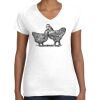 Women's Fine Jersey V-Neck Tee Thumbnail