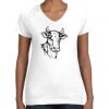 Women's Fine Jersey V-Neck Tee Thumbnail