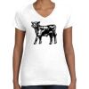 Women's Fine Jersey V-Neck Tee Thumbnail