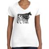 Women's Fine Jersey V-Neck Tee Thumbnail