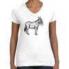 Women's Fine Jersey V-Neck Tee Thumbnail