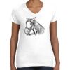Women's Fine Jersey V-Neck Tee Thumbnail