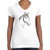 Women's Fine Jersey V-Neck Tee Thumbnail