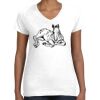 Women's Fine Jersey V-Neck Tee Thumbnail