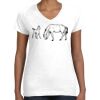 Women's Fine Jersey V-Neck Tee Thumbnail