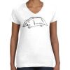 Women's Fine Jersey V-Neck Tee Thumbnail
