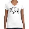 Women's Fine Jersey V-Neck Tee Thumbnail