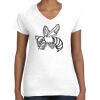 Women's Fine Jersey V-Neck Tee Thumbnail