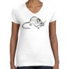 Women's Fine Jersey V-Neck Tee Thumbnail
