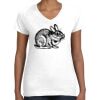 Women's Fine Jersey V-Neck Tee Thumbnail