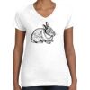 Women's Fine Jersey V-Neck Tee Thumbnail