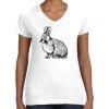 Women's Fine Jersey V-Neck Tee Thumbnail