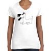 Women's Fine Jersey V-Neck Tee Thumbnail