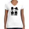 Women's Fine Jersey V-Neck Tee Thumbnail