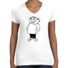 Women's Fine Jersey V-Neck Tee Thumbnail