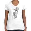 Women's Fine Jersey V-Neck Tee Thumbnail