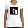 Women's Fine Jersey V-Neck Tee Thumbnail