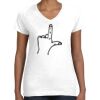 Women's Fine Jersey V-Neck Tee Thumbnail