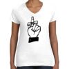 Women's Fine Jersey V-Neck Tee Thumbnail