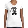 Women's Fine Jersey V-Neck Tee Thumbnail