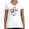 Women's Fine Jersey V-Neck Tee Thumbnail