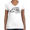 Women's Fine Jersey V-Neck Tee Thumbnail