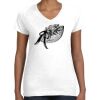 Women's Fine Jersey V-Neck Tee Thumbnail
