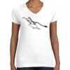 Women's Fine Jersey V-Neck Tee Thumbnail