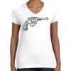 Women's Fine Jersey V-Neck Tee Thumbnail